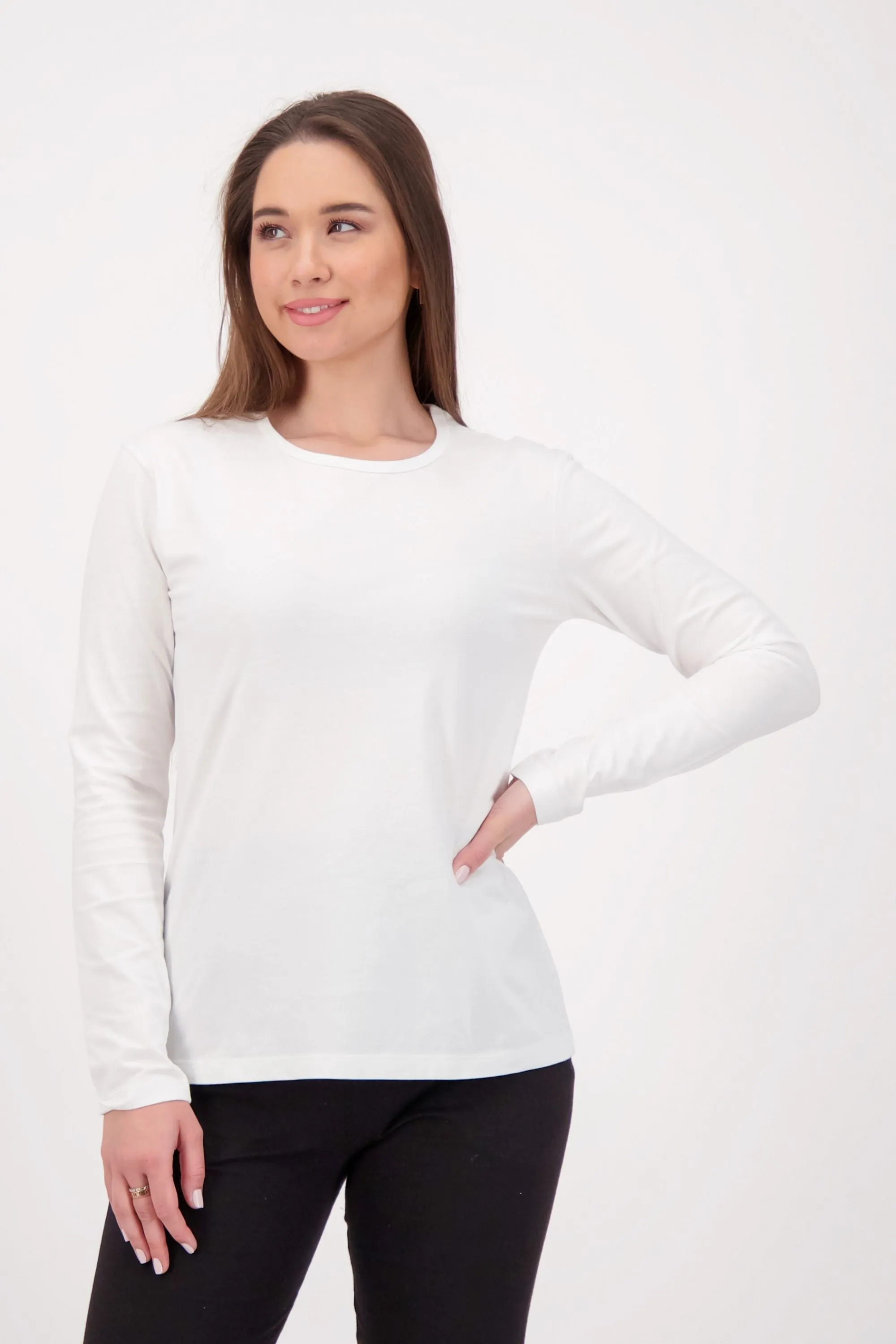 3-Pack Women's Long Sleeve White-Black-Olive | Organic Cotton, Sustainable & Super Soft