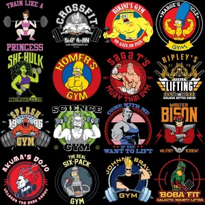 54 GYM Fitness Popculture Designs Bundle PNG