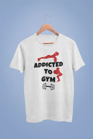Addicted to Gym White Tshirt