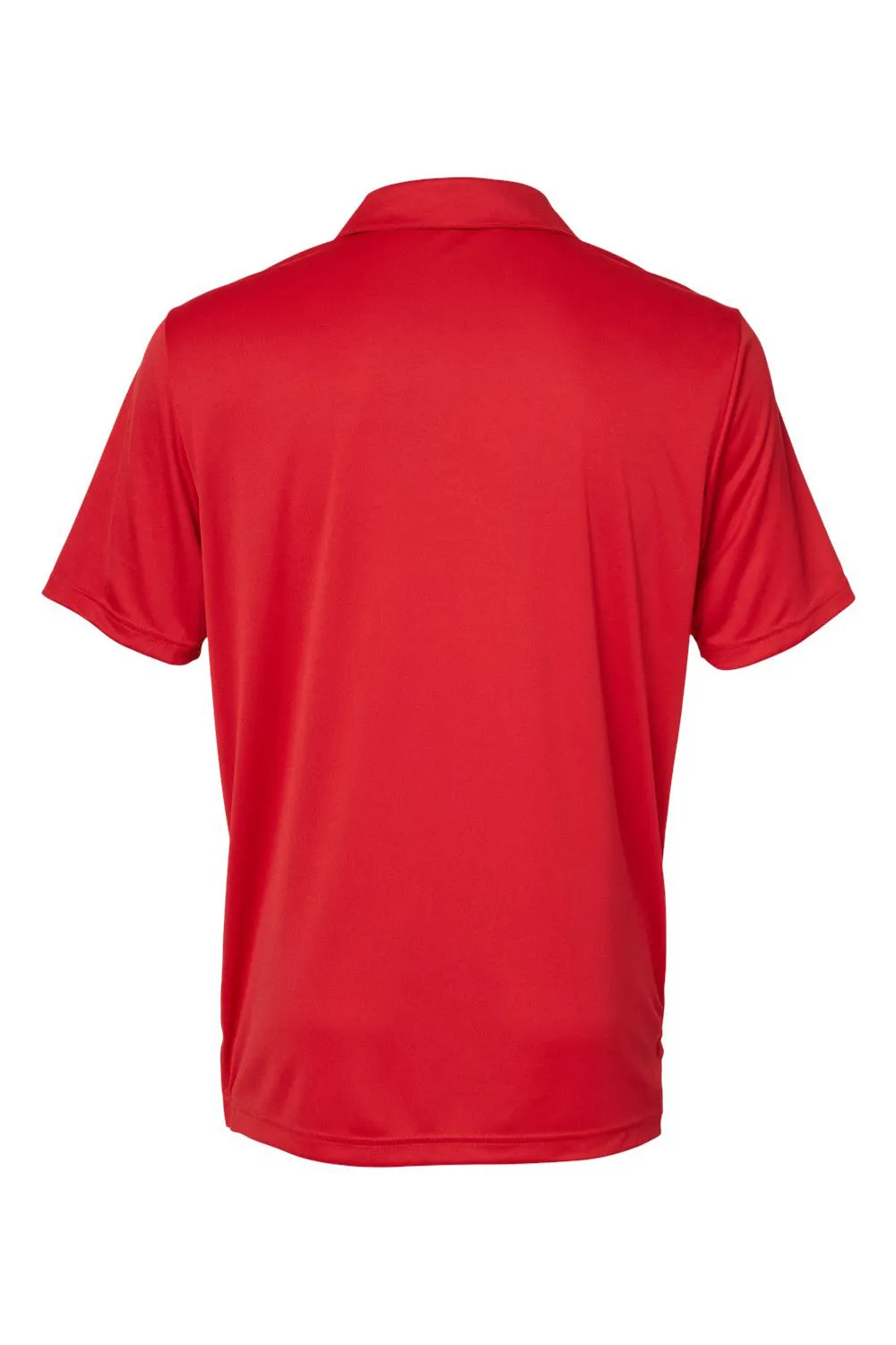 Adidas Mens 3 Stripes UPF 50  Short Sleeve Polo Shirt - Collegiate Red/Black - NEW
