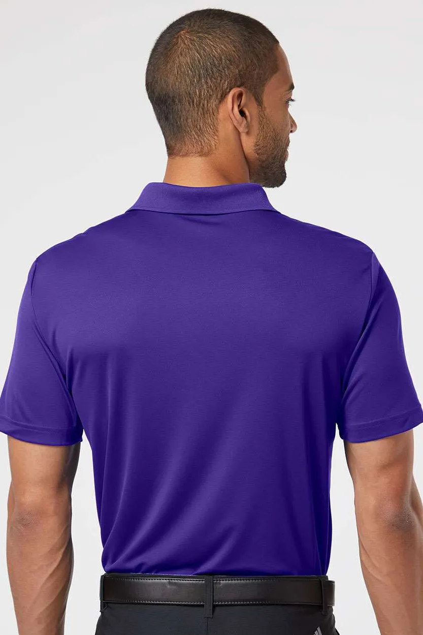 Adidas Mens Performance UPF 50  Short Sleeve Polo Shirt - Collegiate Purple - NEW