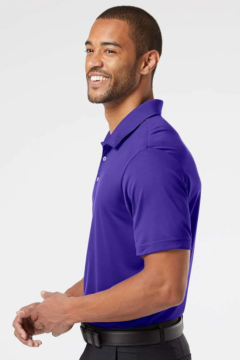 Adidas Mens Performance UPF 50  Short Sleeve Polo Shirt - Collegiate Purple - NEW