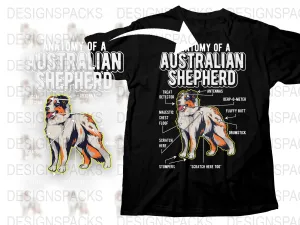 Anatomy Of A Australian Shepherd Png Digital Download