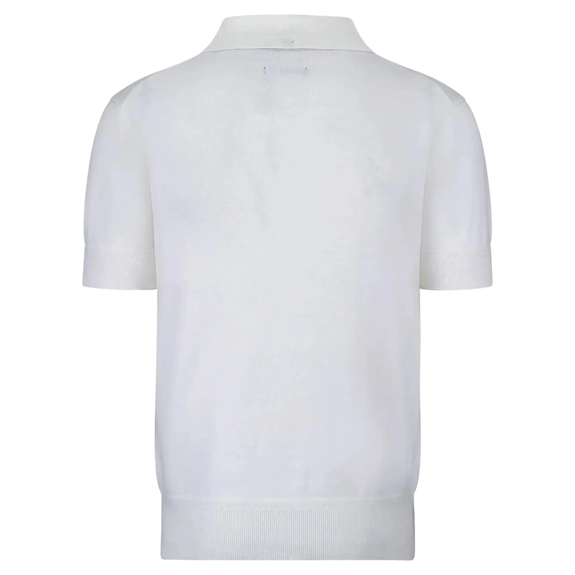 Archie Knitted Polo - White