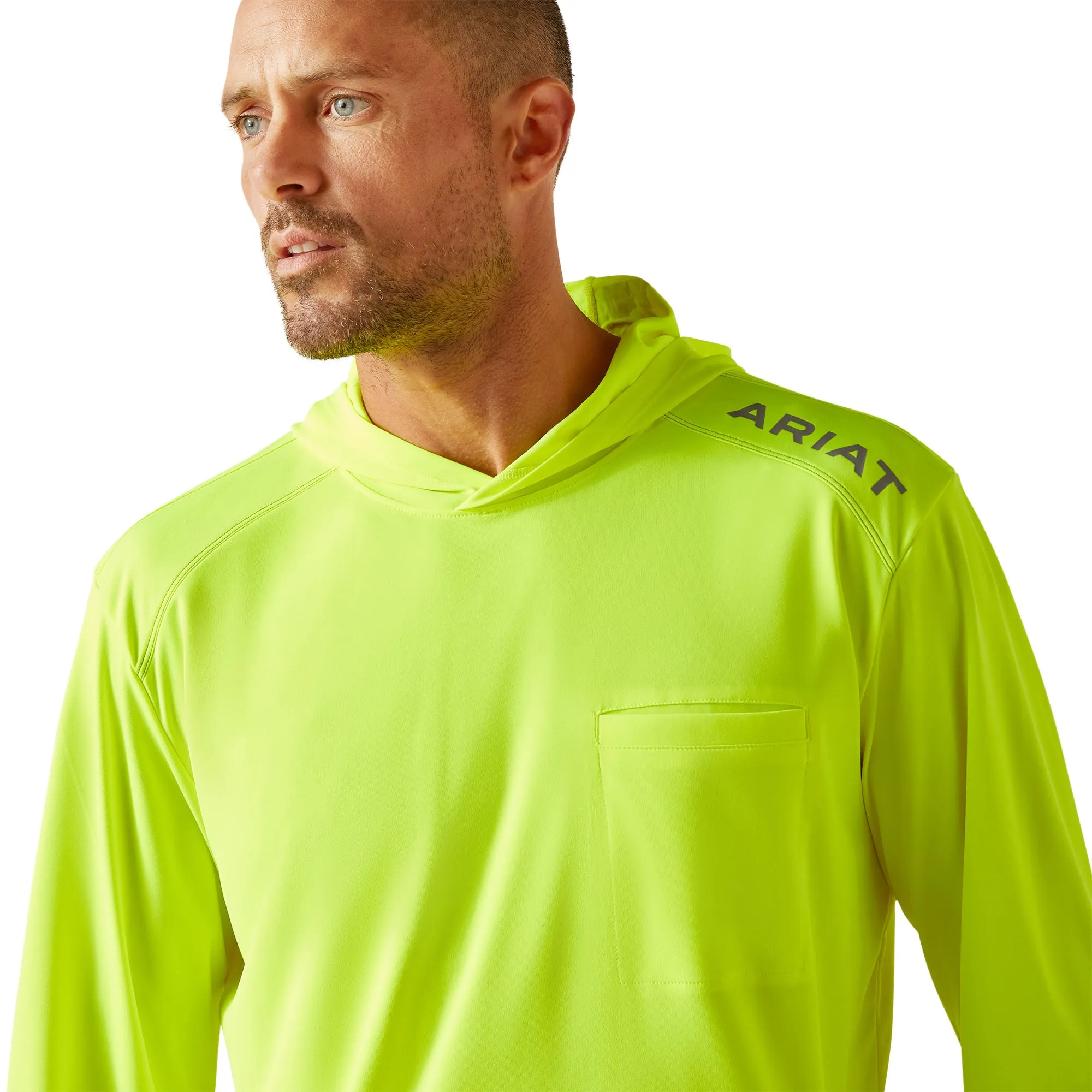 Ariat Men's Rebar Safety Yellow Sunblocker Shirt 10048978