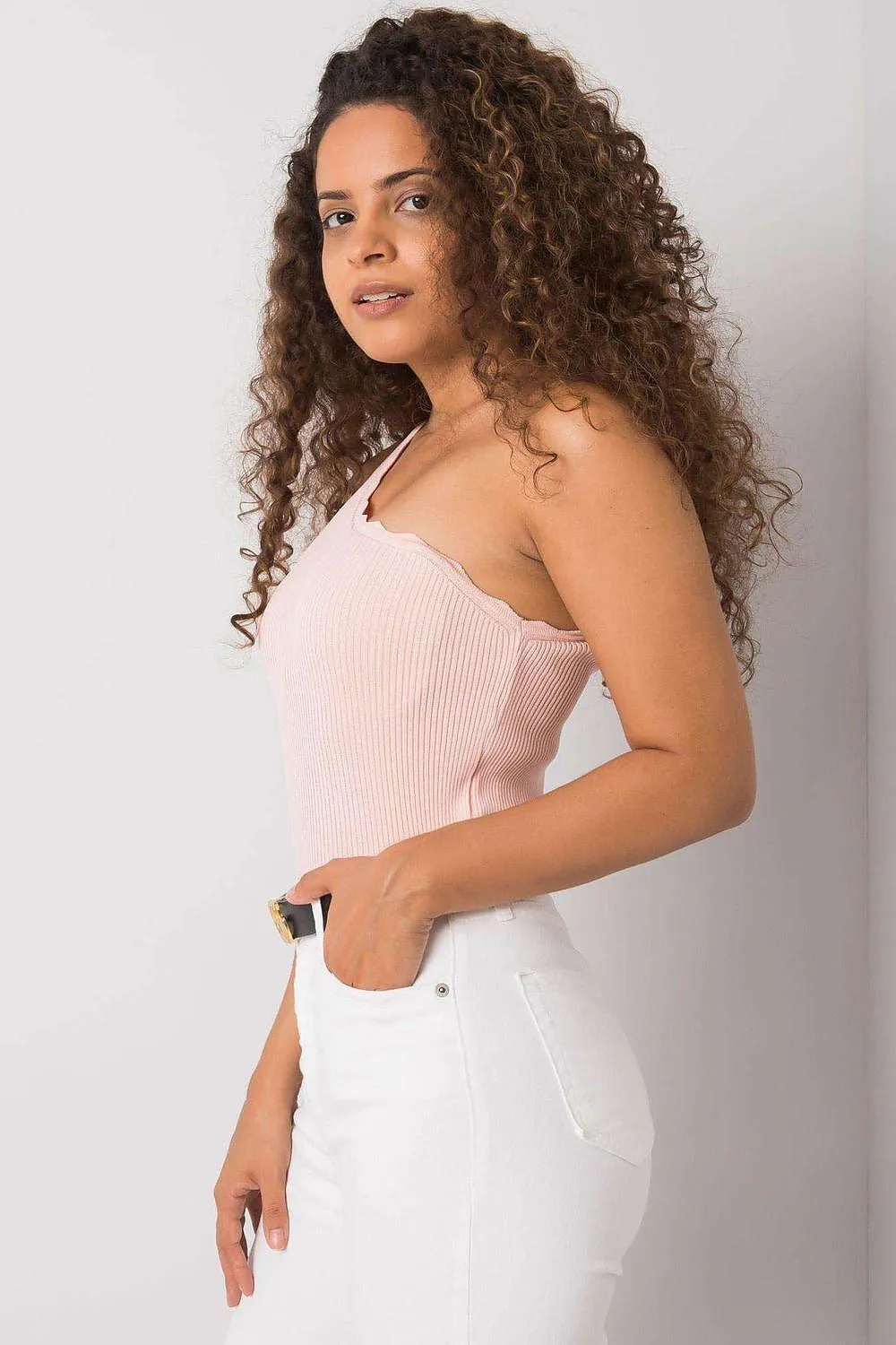 Asymmetrical Ribbed Acrylic Charm Top - Made in Europe