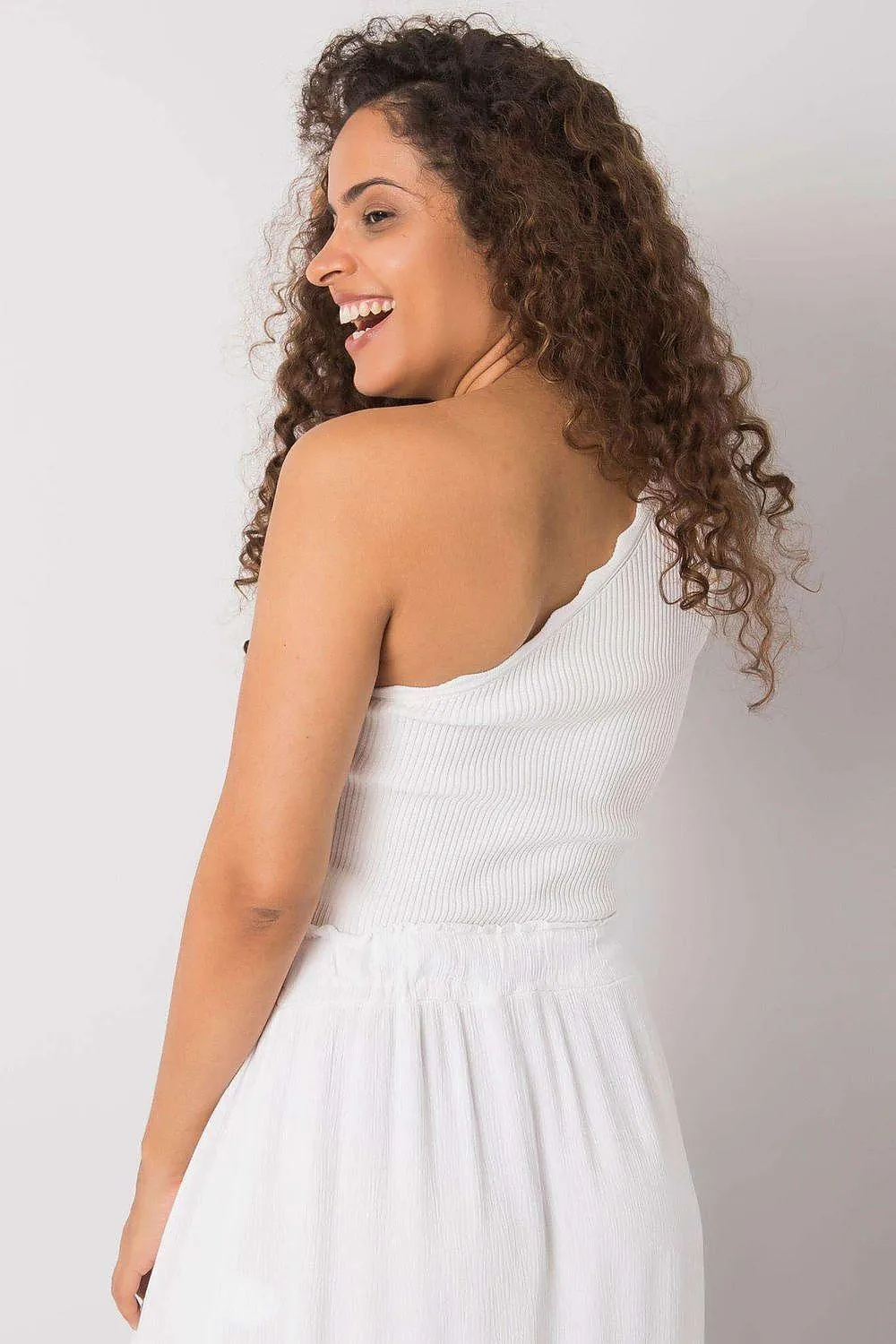 Asymmetrical Ribbed Acrylic Charm Top - Made in Europe