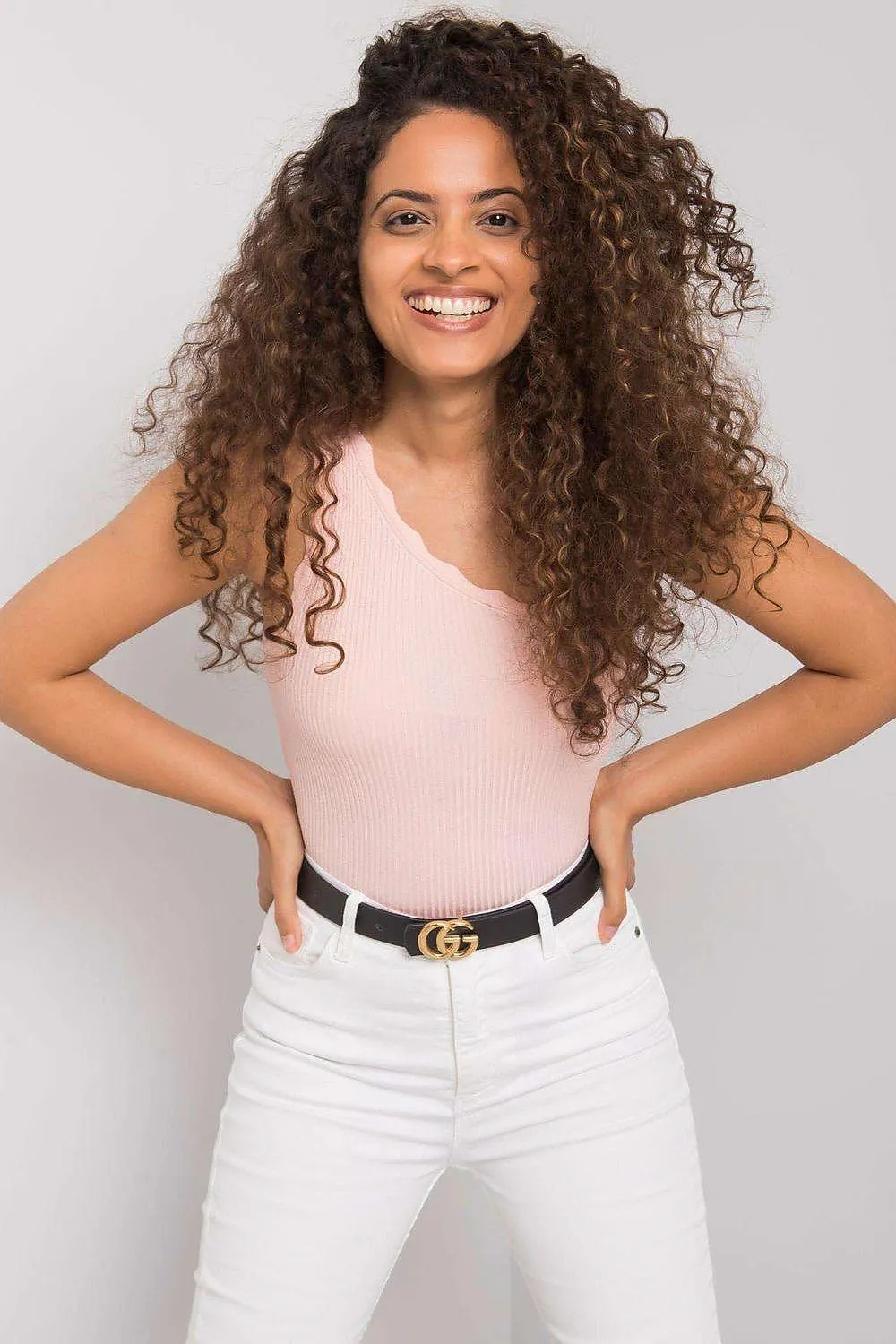 Asymmetrical Ribbed Acrylic Charm Top - Made in Europe