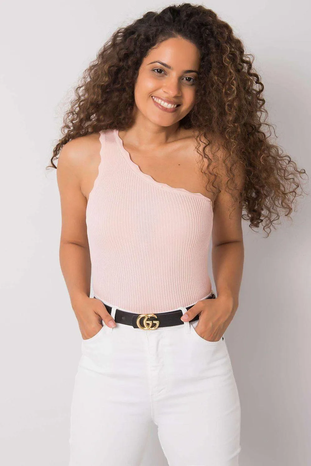 Asymmetrical Ribbed Acrylic Charm Top - Made in Europe