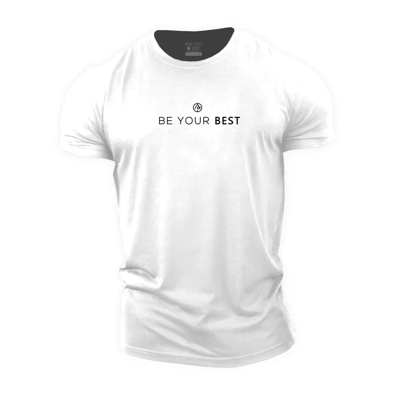 Be Your Best Print Men's Fitness T-shirts