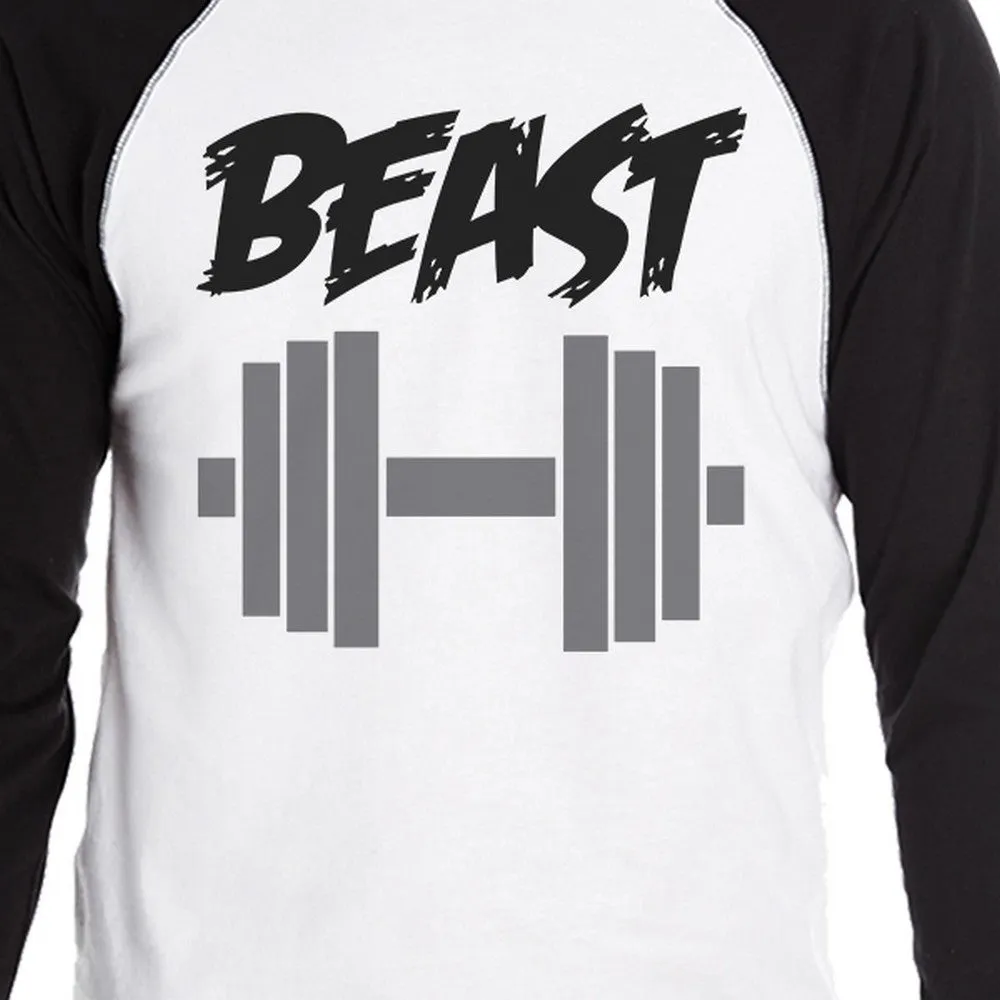 Beast In Training Small Pet and Dad Matching Baseball Jerseys Black