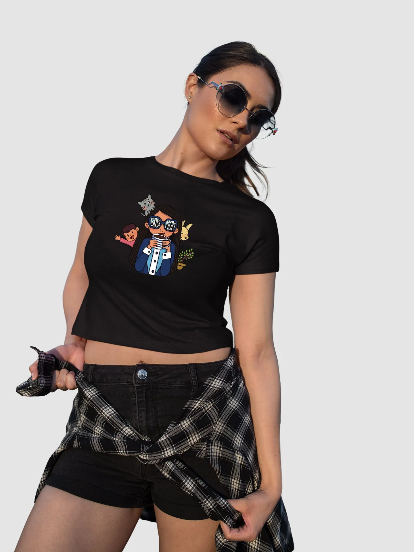 Boss Mom - Crop Tee