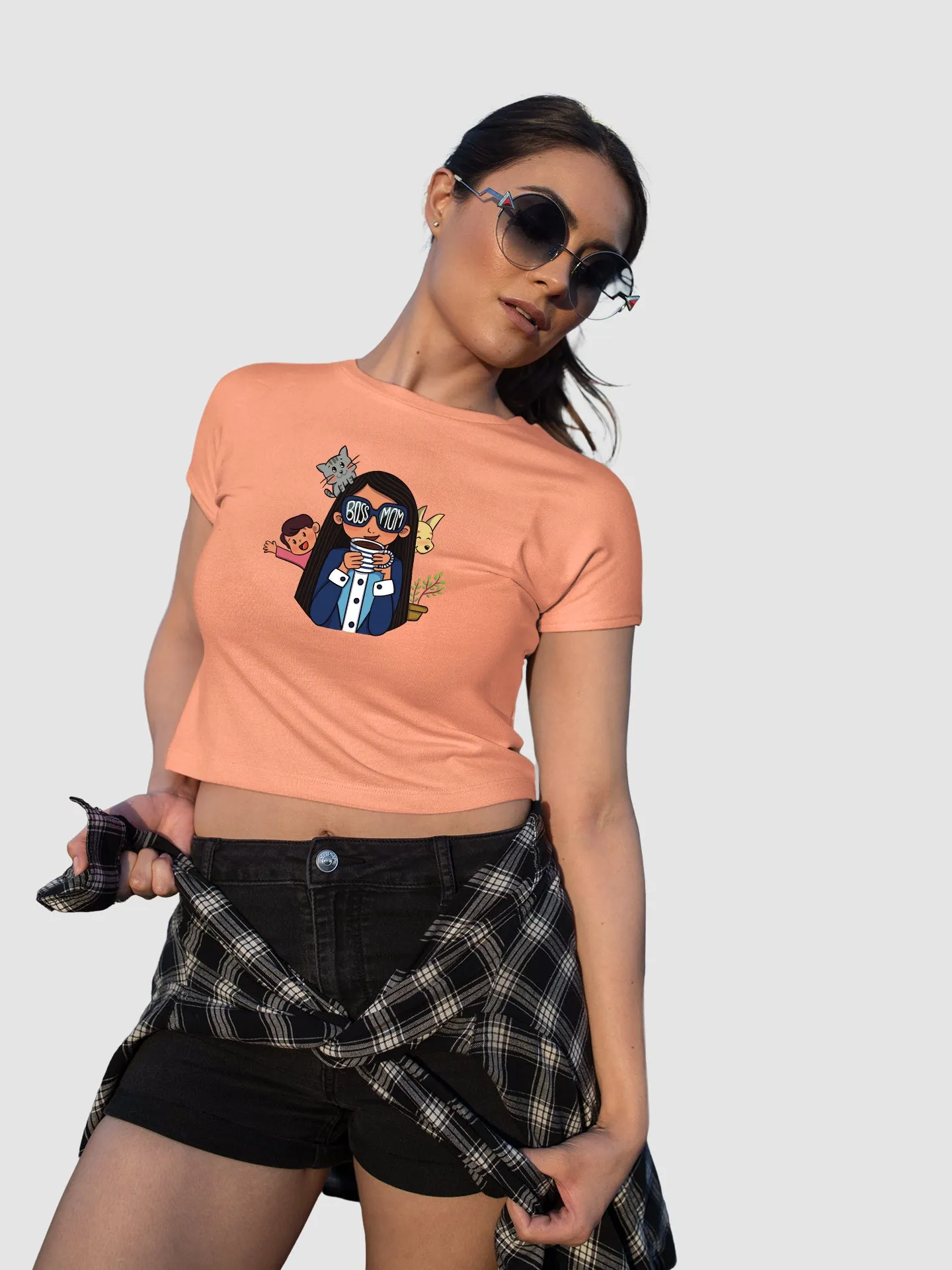 Boss Mom - Crop Tee