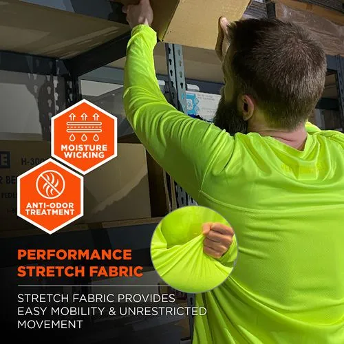 Chill-its 6689 Cooling Long Sleeve Sun Shirt With Uv Protection, Small, Lime, Ships In 1-3 Business Days