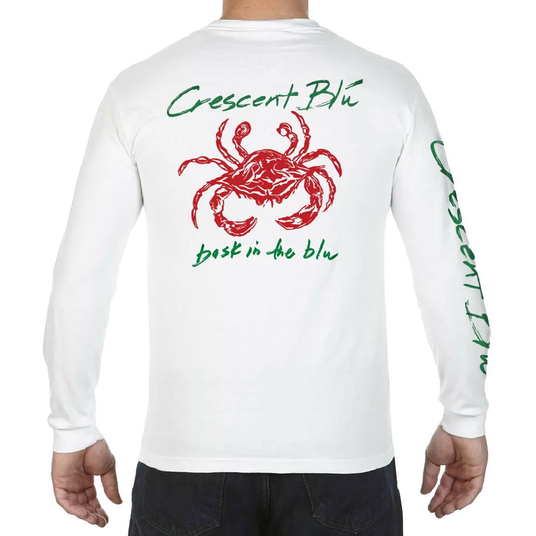 Christmas Crab Adult Long Sleeve Tee