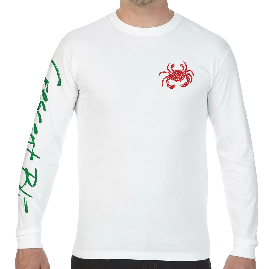 Christmas Crab Adult Long Sleeve Tee