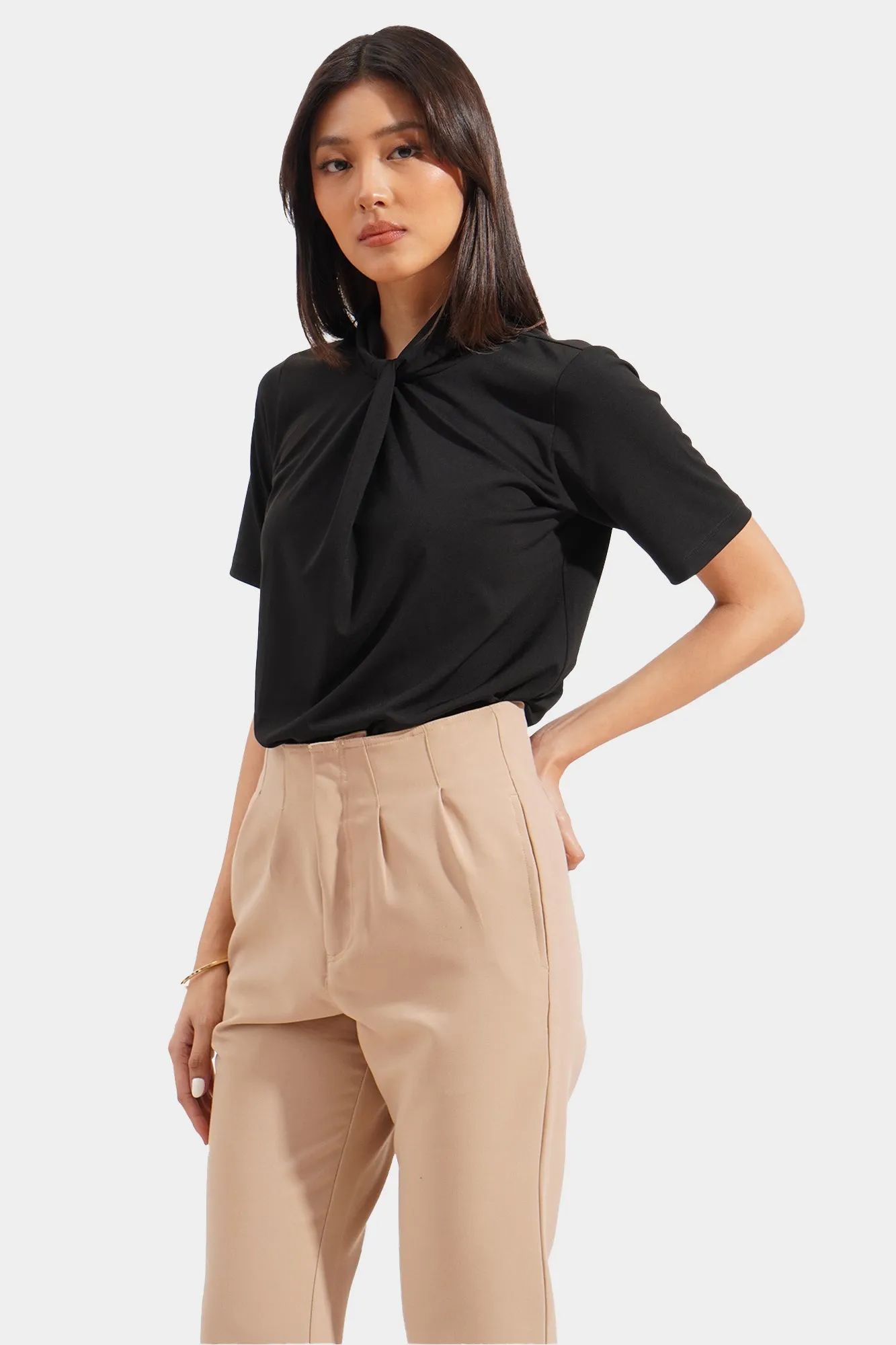 Closet Staples Tee with Tie Detail