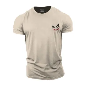 Clown Smiley Face Print Men's Fitness T-shirts