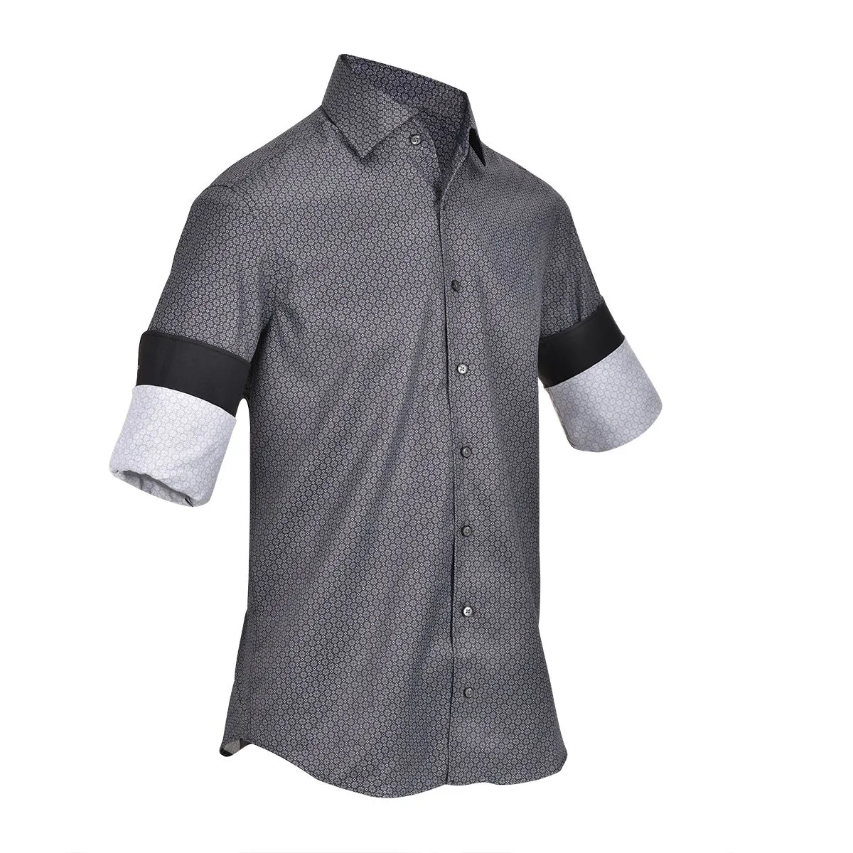 CMW556R - Cuadra black casual fashion cotton shirt for men