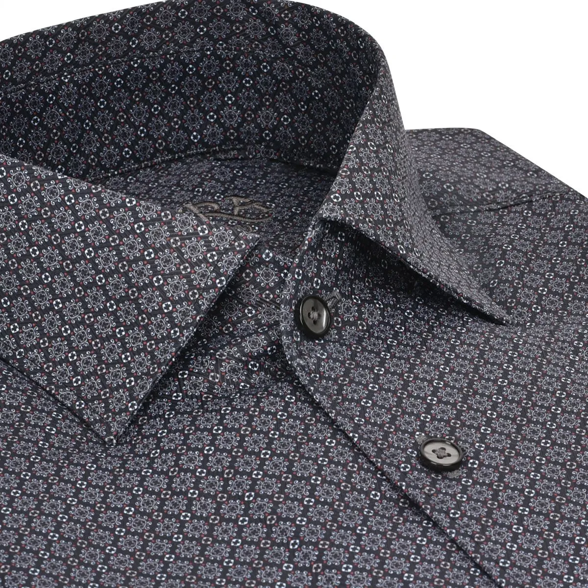 CMW556R - Cuadra black casual fashion cotton shirt for men
