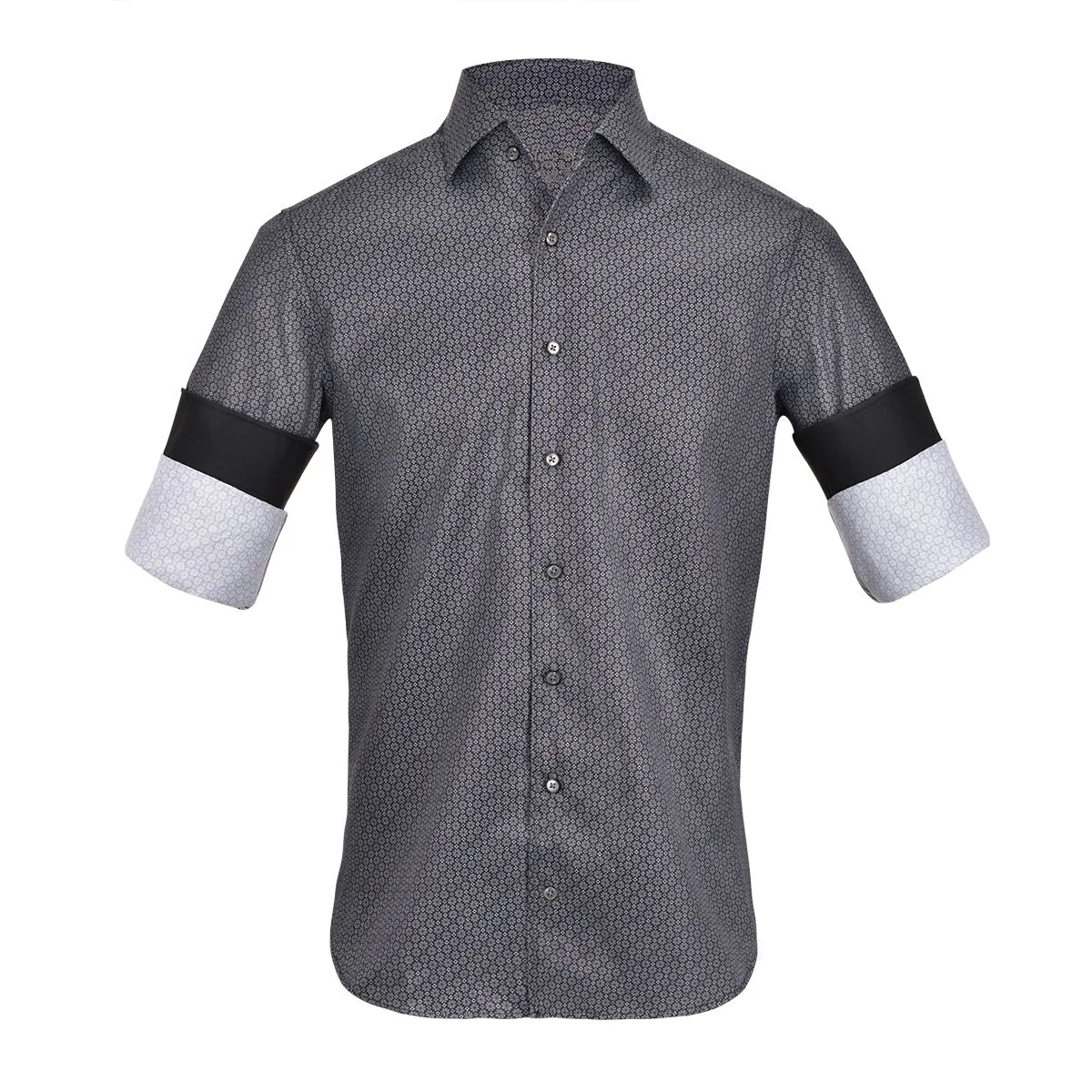 CMW556R - Cuadra black casual fashion cotton shirt for men