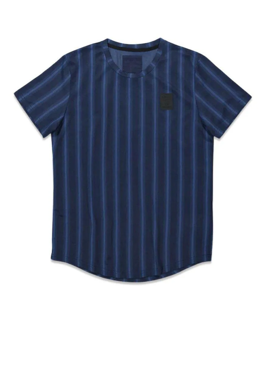 Combat SS Tee 3508 - Navy Stripe