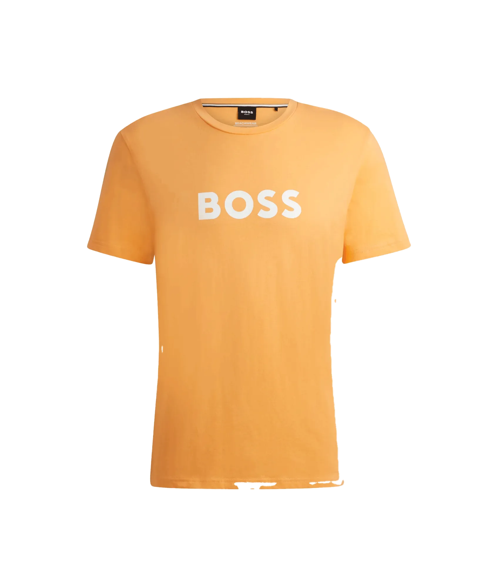 Cotton-jersey Regular-fit T-shirt With Spf 50  Uv Protection - Orange