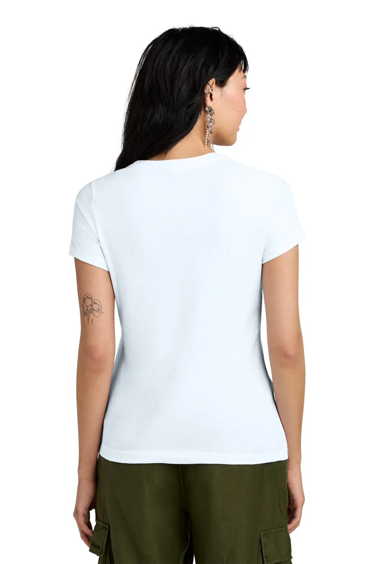 District Women’s Perfect Weight Custom Tees, Bright White