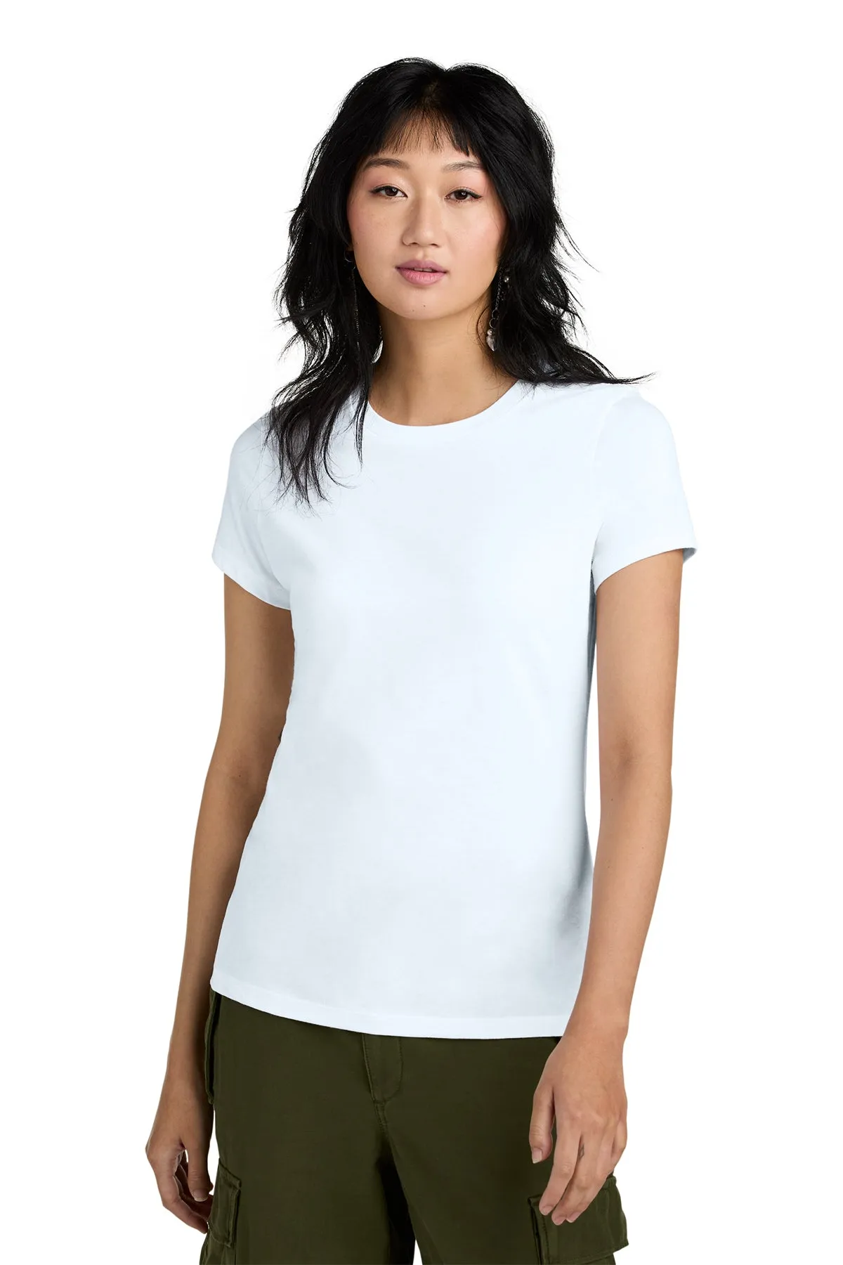 District Women’s Perfect Weight Custom Tees, Bright White