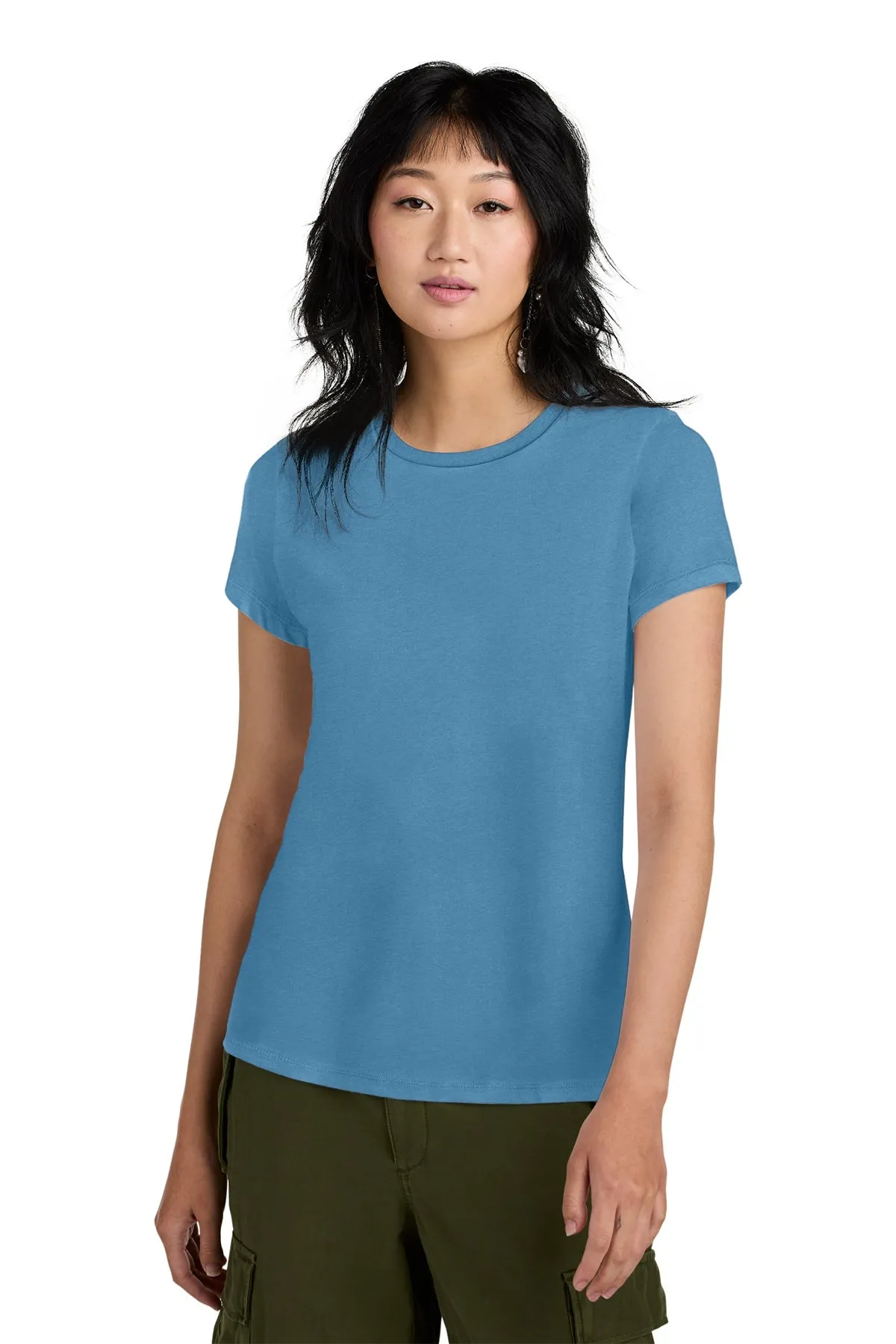 District Women’s Perfect Weight Custom Tees, Clean Denim