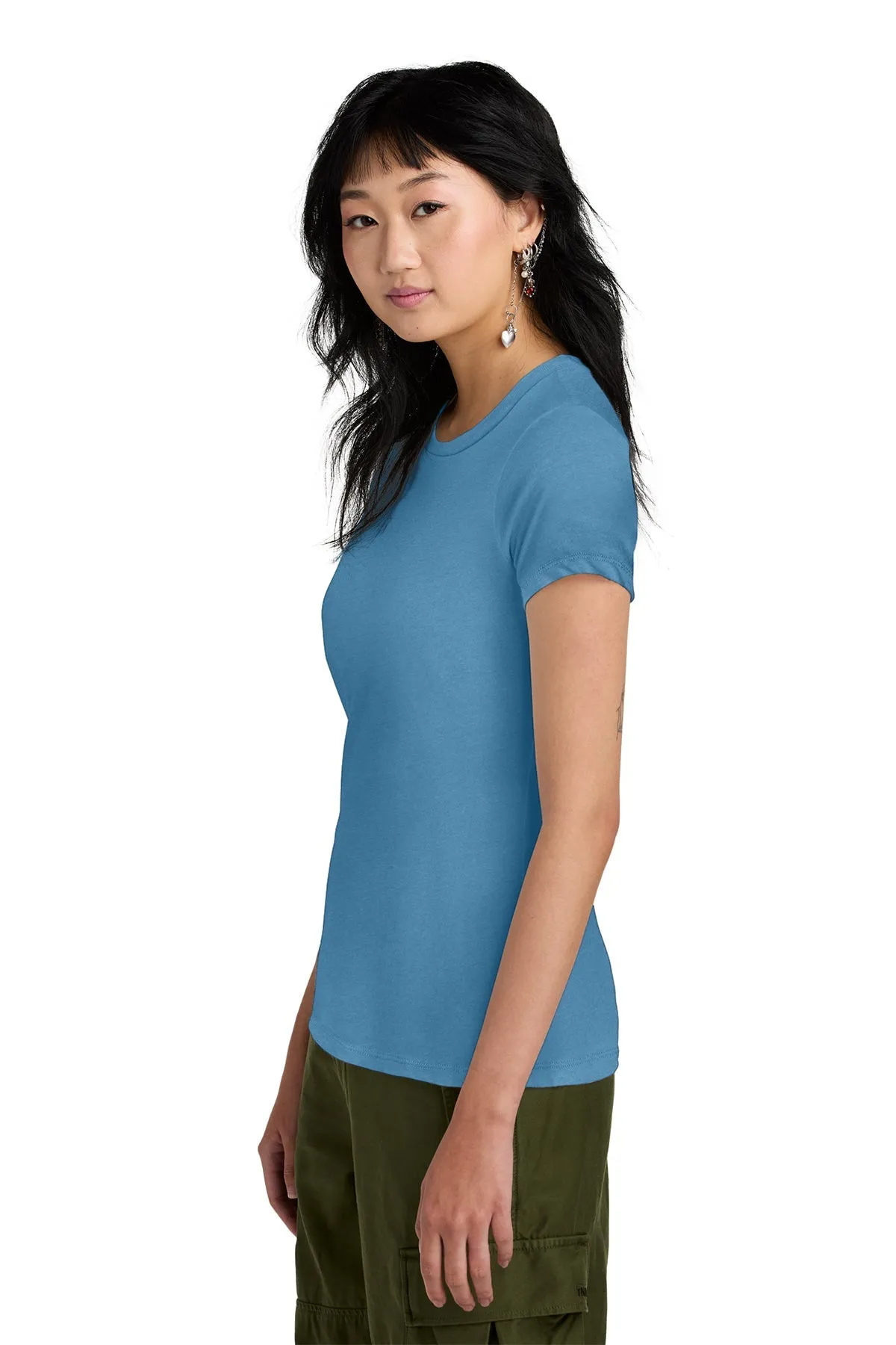 District Women’s Perfect Weight Custom Tees, Clean Denim