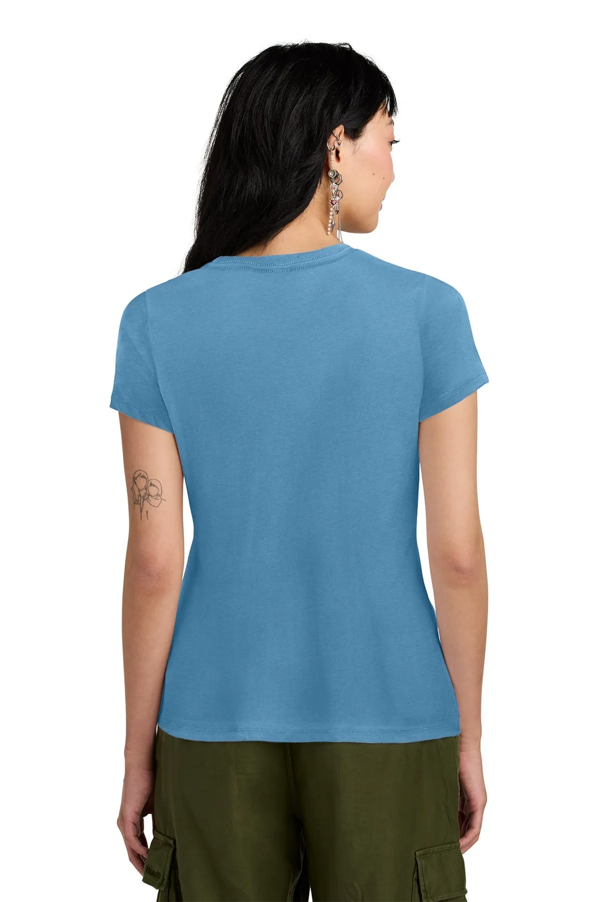 District Women’s Perfect Weight Custom Tees, Clean Denim