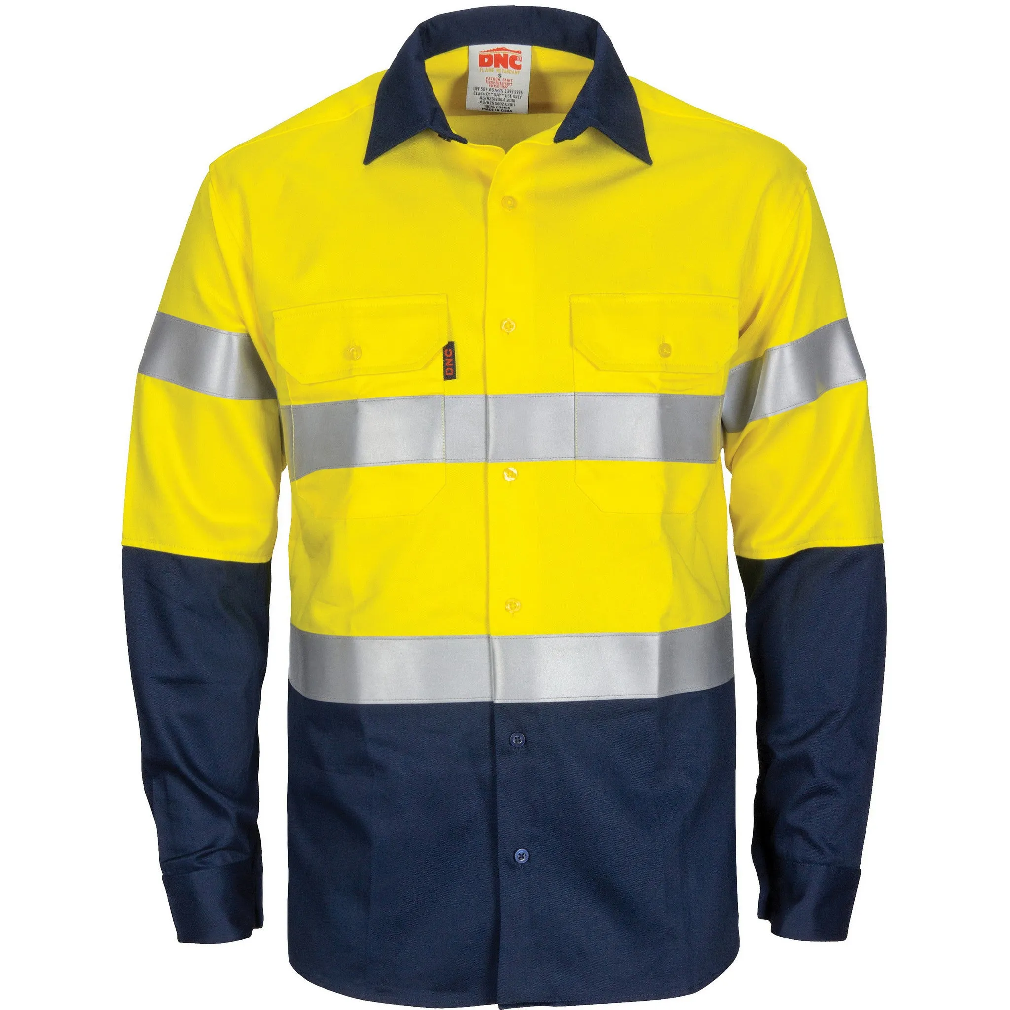 DNC Paton Saint Flame Retardant 2 Tone Cotton Shirt With 3M F/R Tape L/S (3409)