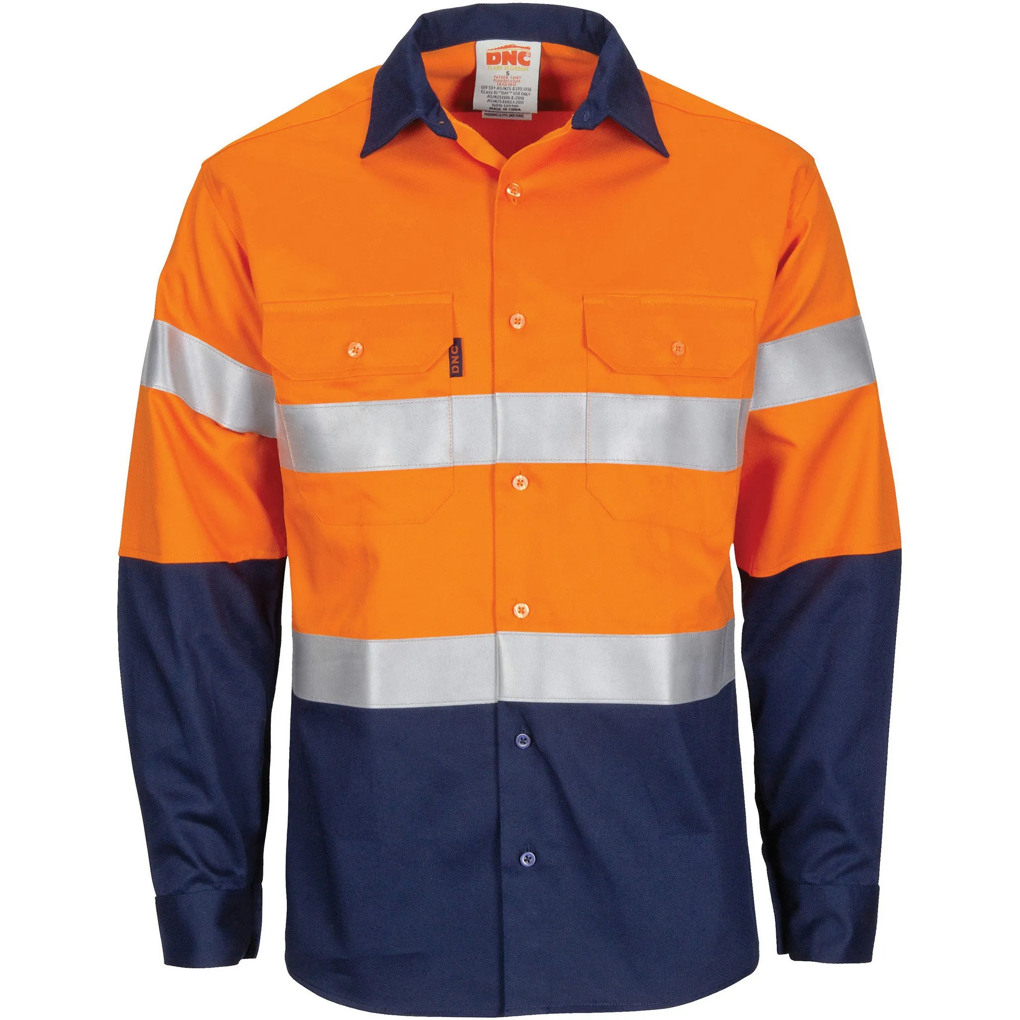 DNC Paton Saint Flame Retardant 2 Tone Cotton Shirt With 3M F/R Tape L/S (3409)