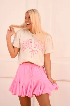 Dog mom bow tee