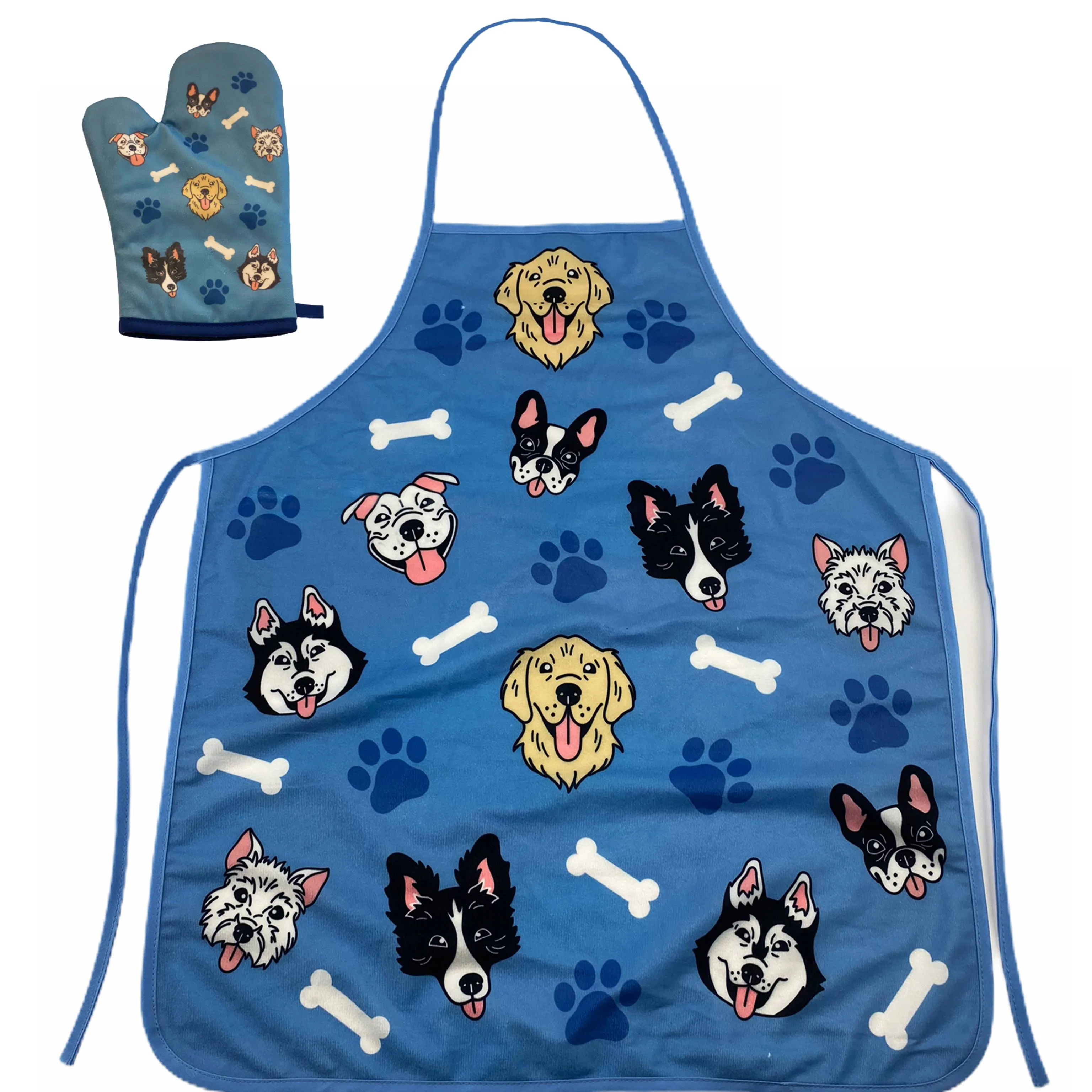 Dogs And Bones Oven Mitt   Apron