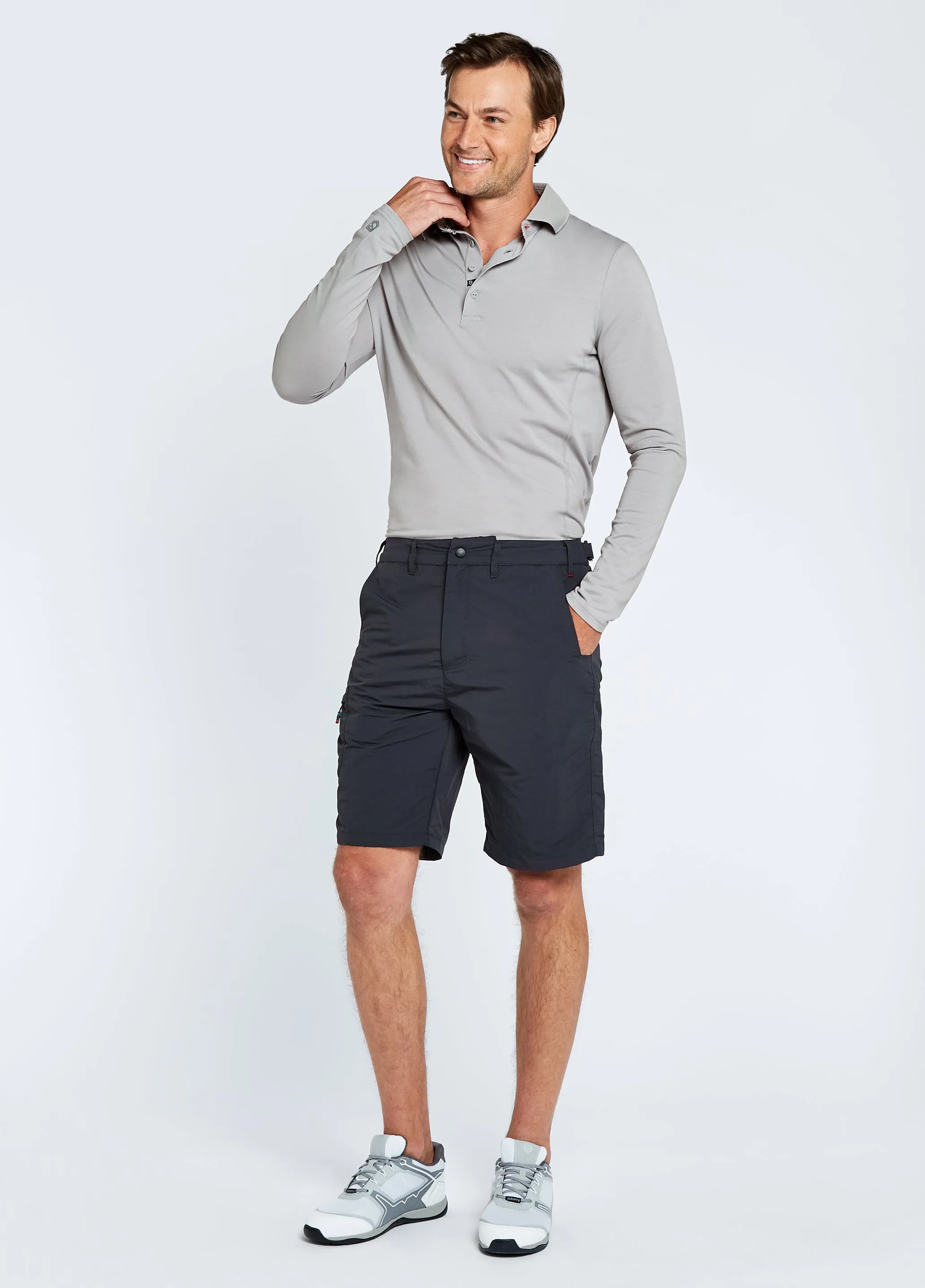 Dubarry Mens Freshford Long Sleeved Polo Platinum