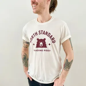 Eco Varsity Tee (Natural & Maroon)