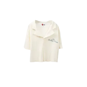 Embroidered Logo Collared Terry Shirt