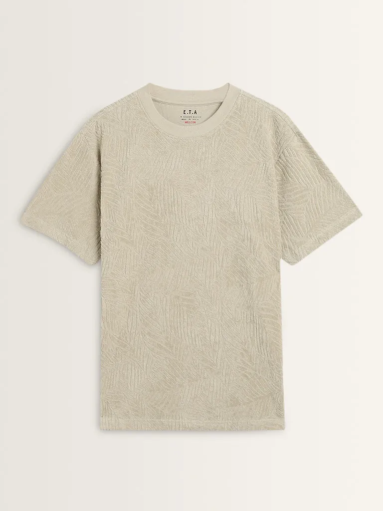 ETA Sage Self-Textured Slim-Fit Cotton T-Shirt