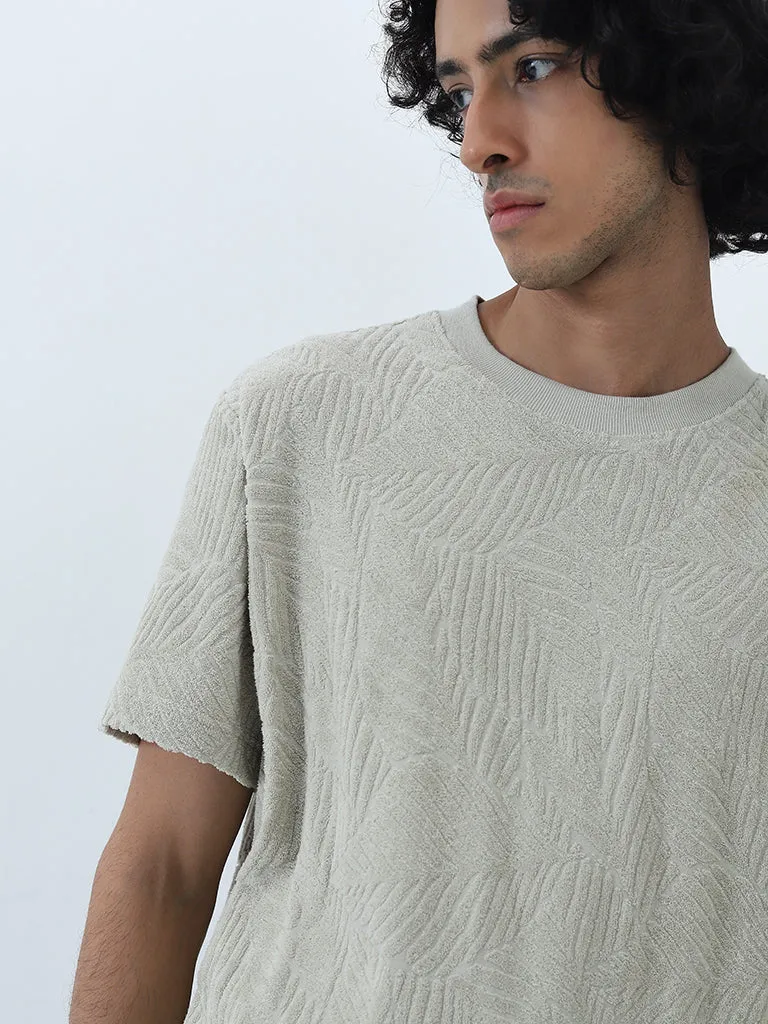 ETA Sage Self-Textured Slim-Fit Cotton T-Shirt