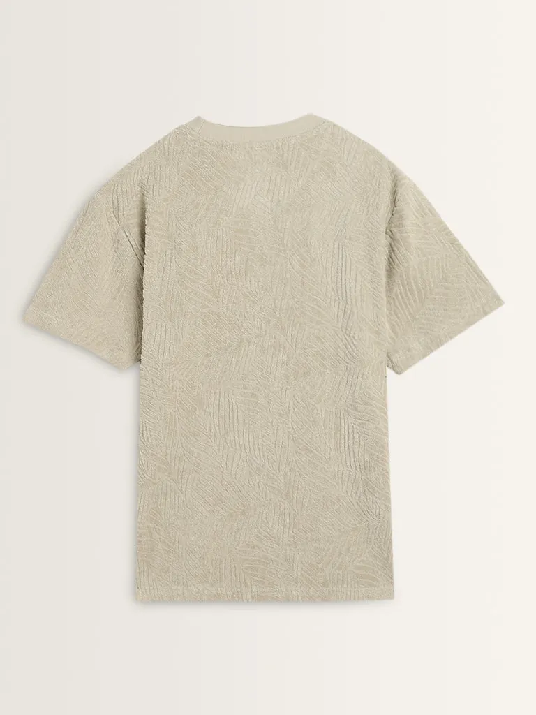 ETA Sage Self-Textured Slim-Fit Cotton T-Shirt