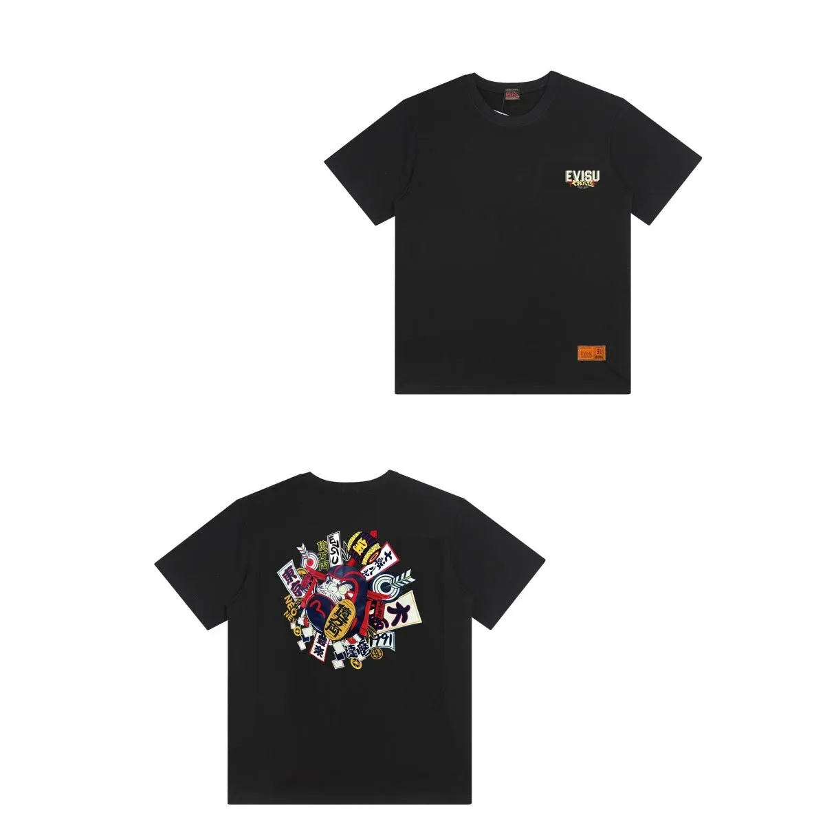 Evisu T Shirts Loose Versatile Casual T Shirts