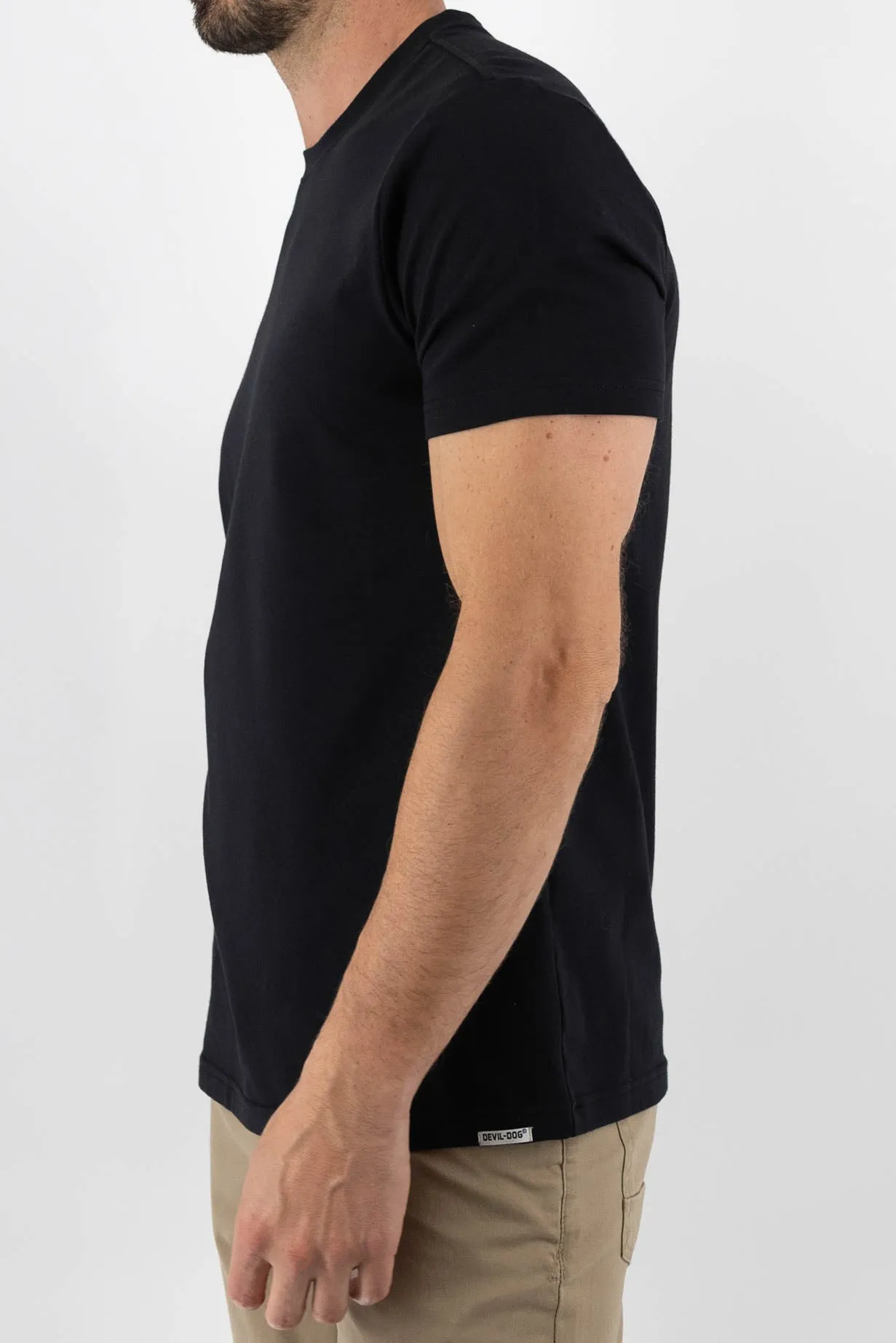 Feeder Stripe Tee - Black on Black