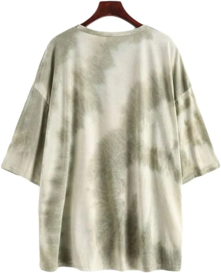 Fenxxxl Womens Oversized T Shirts Crewneck Short Sleeve Tops Loose Fit Summer Casual Blouse Y2K 2024 Basic Tee