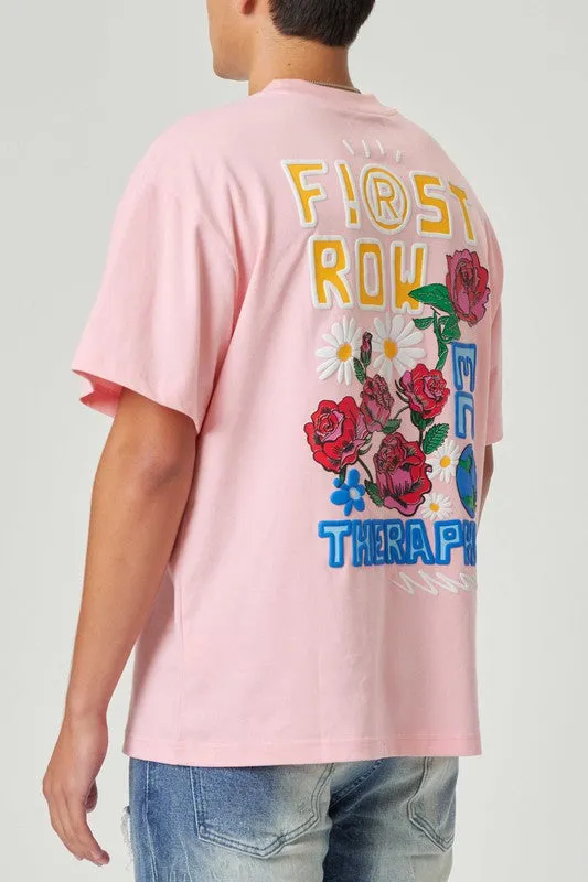 FLOWER EMBO/PUFF TEE