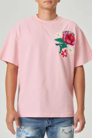FLOWER EMBO/PUFF TEE