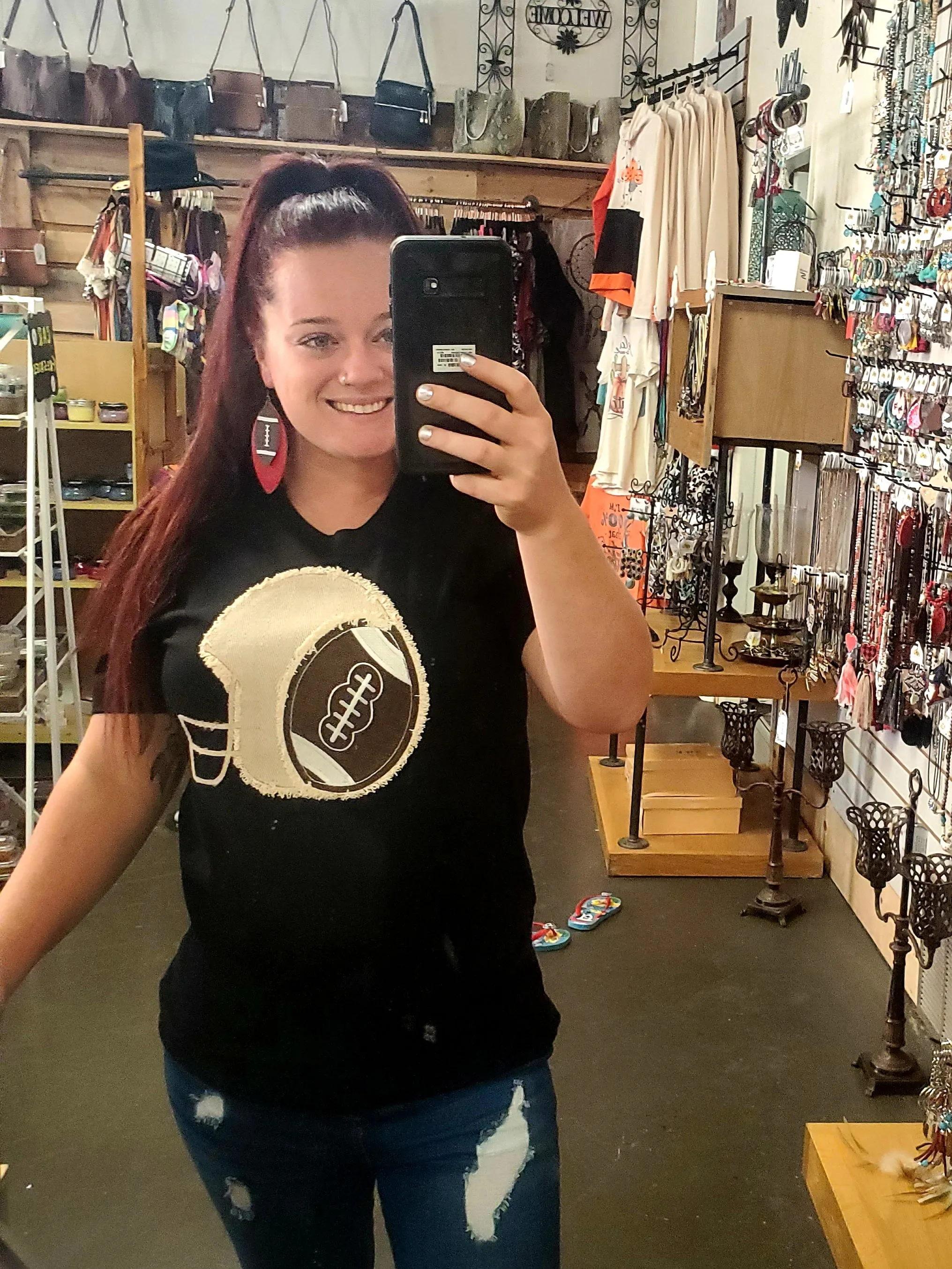 Football Helmet Tee
