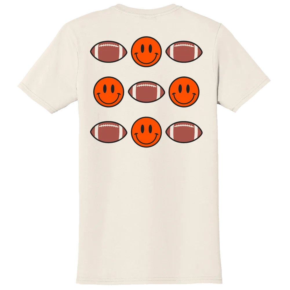 Footballs & Smiley Faces - Comfort Colors® Tee