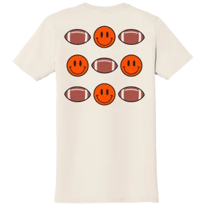 Footballs & Smiley Faces - Comfort Colors® Tee